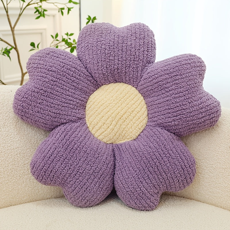 2pcs Flower Pillow, Cute Daisy Pillow Flower Shaped Throw Pillow Cushion Seating Cushion Flower PlushThrow Pillow Floor Pillows Home Decorative Pillows, Suitable for Bedroom Bedding, Home Decoration, Sofa Decoration And Other Multiple Scenarios