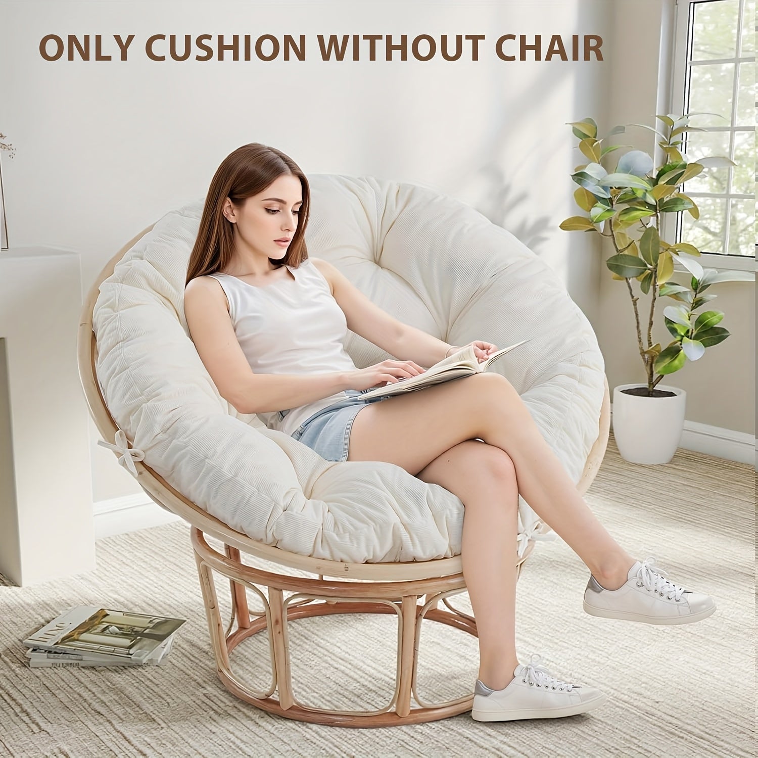 Papasan Chair Cushion Without The Chair, Measuring 47.2\