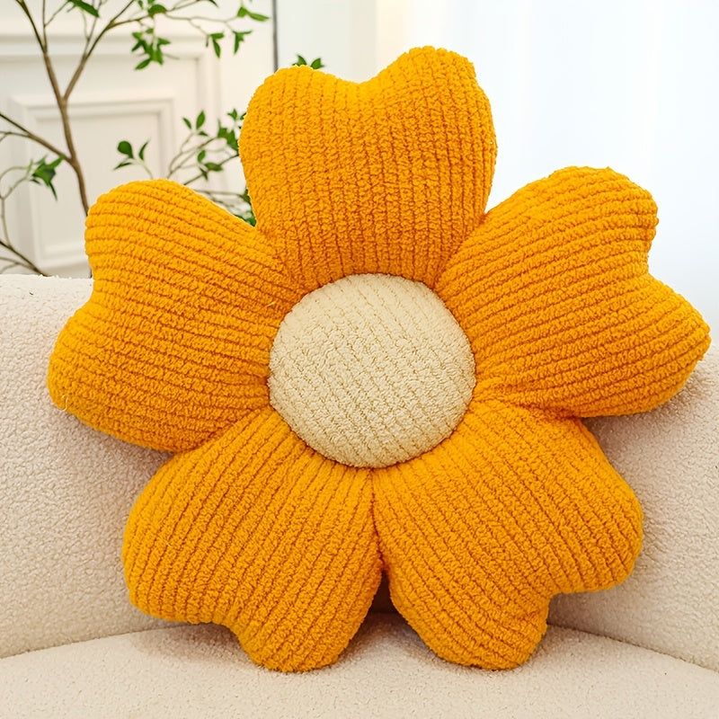 2pcs Flower Pillow, Cute Daisy Pillow Flower Shaped Throw Pillow Cushion Seating Cushion Flower PlushThrow Pillow Floor Pillows Home Decorative Pillows, Suitable for Bedroom Bedding, Home Decoration, Sofa Decoration And Other Multiple Scenarios