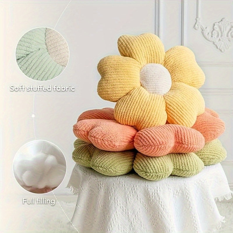 2pcs Flower Pillow, Cute Daisy Pillow Flower Shaped Throw Pillow Cushion Seating Cushion Flower PlushThrow Pillow Floor Pillows Home Decorative Pillows, Suitable for Bedroom Bedding, Home Decoration, Sofa Decoration And Other Multiple Scenarios