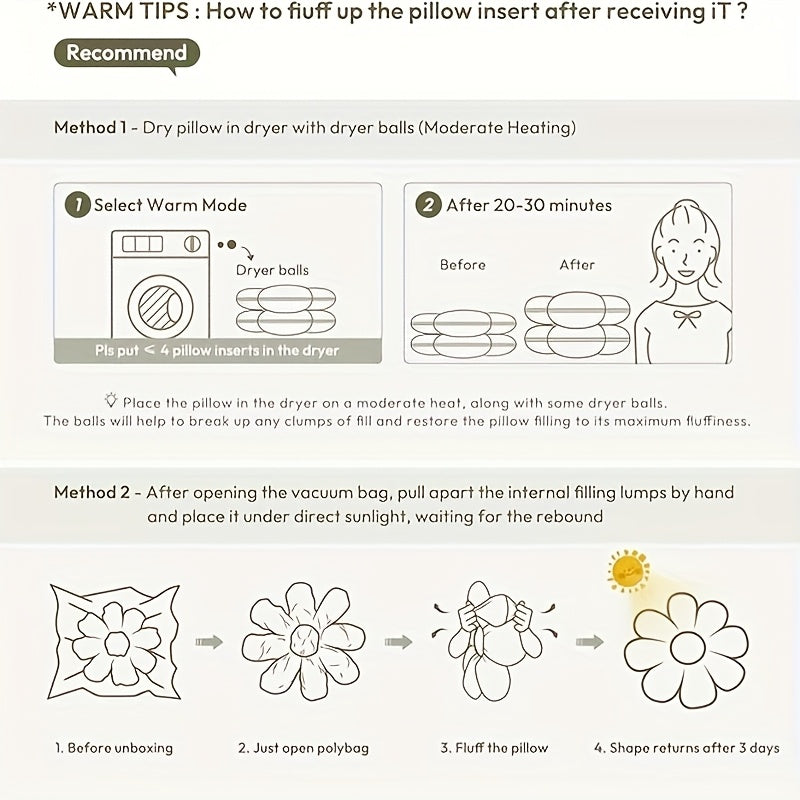 2pcs Flower Pillow, Cute Daisy Pillow Flower Shaped Throw Pillow Cushion Seating Cushion Flower PlushThrow Pillow Floor Pillows Home Decorative Pillows, Suitable for Bedroom Bedding, Home Decoration, Sofa Decoration And Other Multiple Scenarios