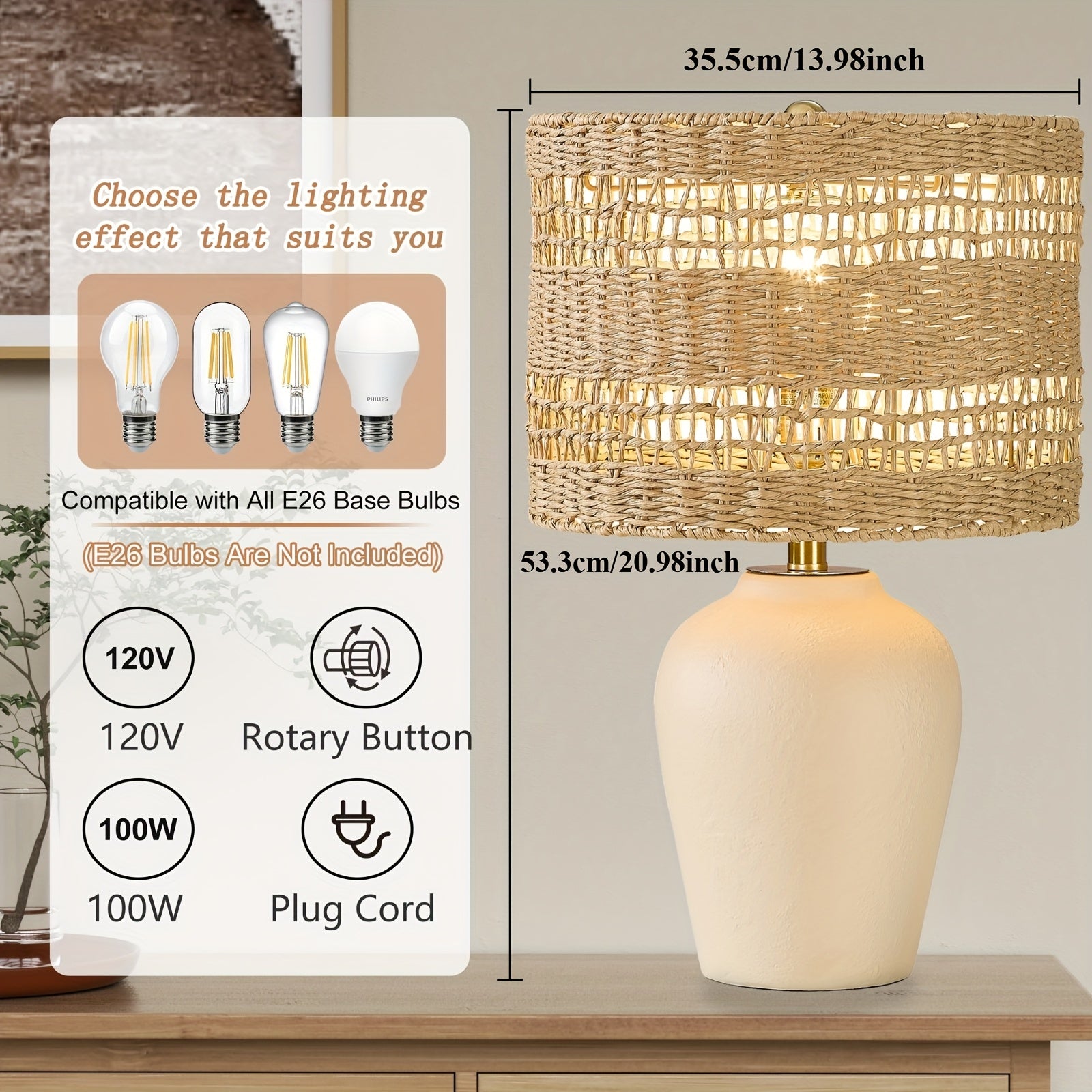 Vintage Farmhouse Lamp 21\