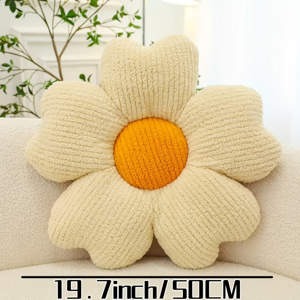 2pcs Flower Pillow, Cute Daisy Pillow Flower Shaped Throw Pillow Cushion Seating Cushion Flower PlushThrow Pillow Floor Pillows Home Decorative Pillows, Suitable for Bedroom Bedding, Home Decoration, Sofa Decoration And Other Multiple Scenarios